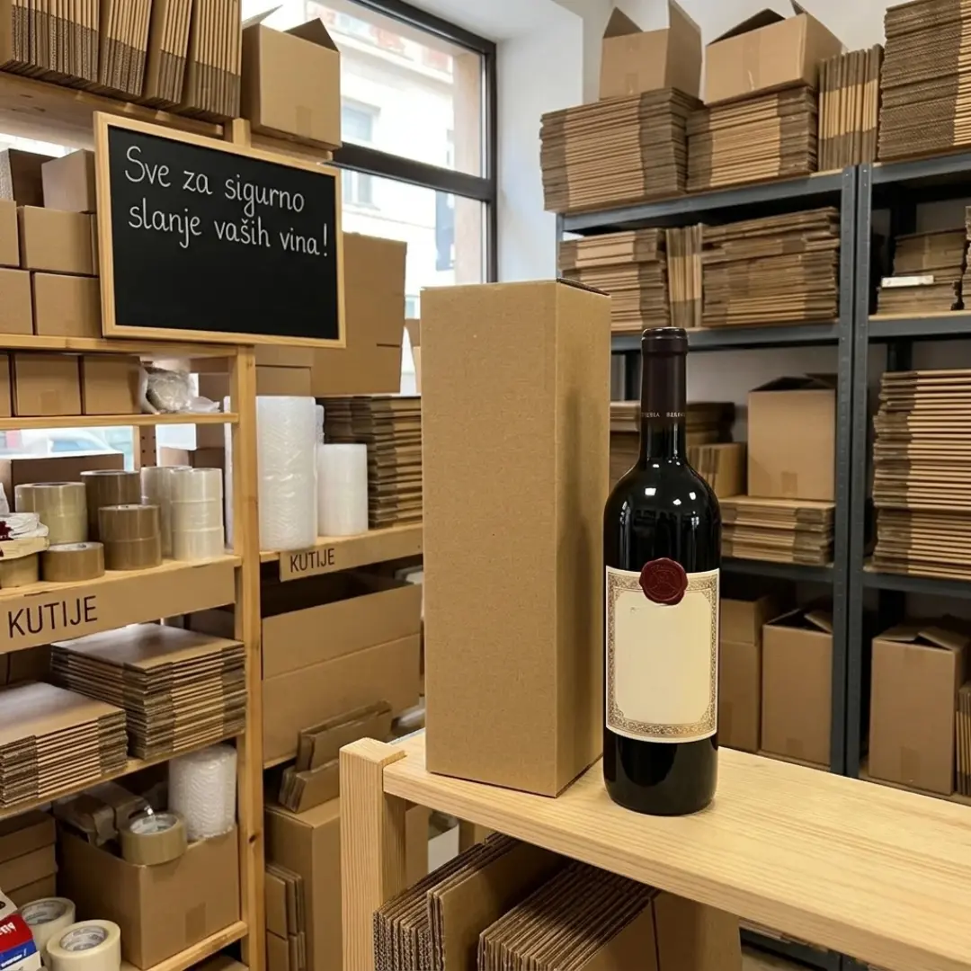 Samosklopiva kutija za jednu flašu 0.75L 7.7x7.7x33 - Слика 2